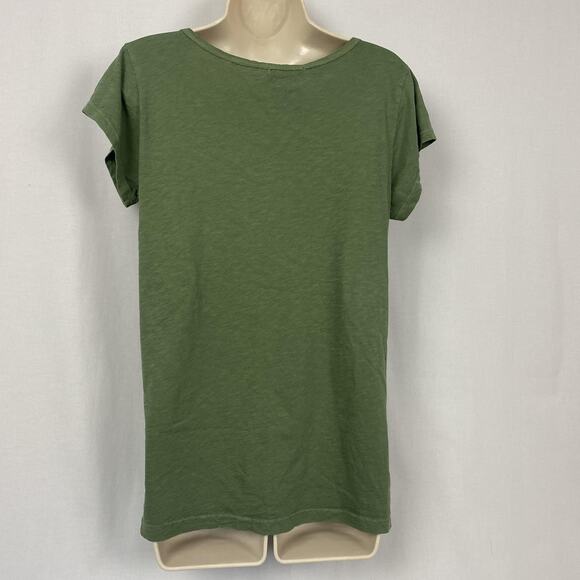 Fresh Produce Top Womens Medium Green Moss Vintage Slub Scoop Neck T Shirt NEW - Picture 5 of 12